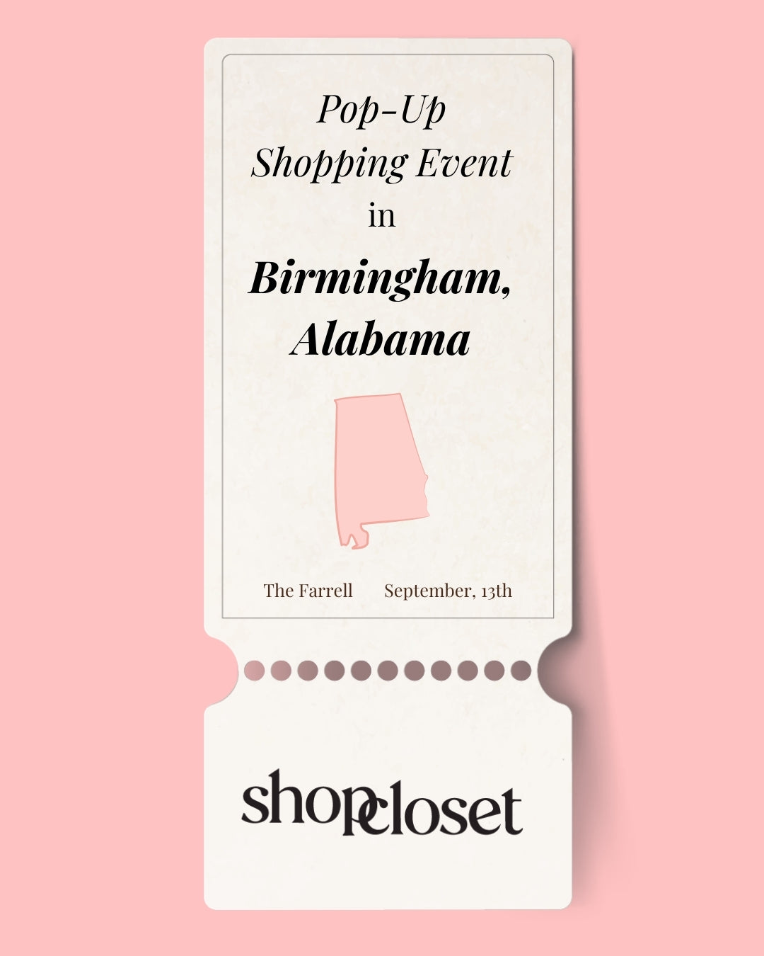 Shop Closet X Birmingham Pop-Up Event