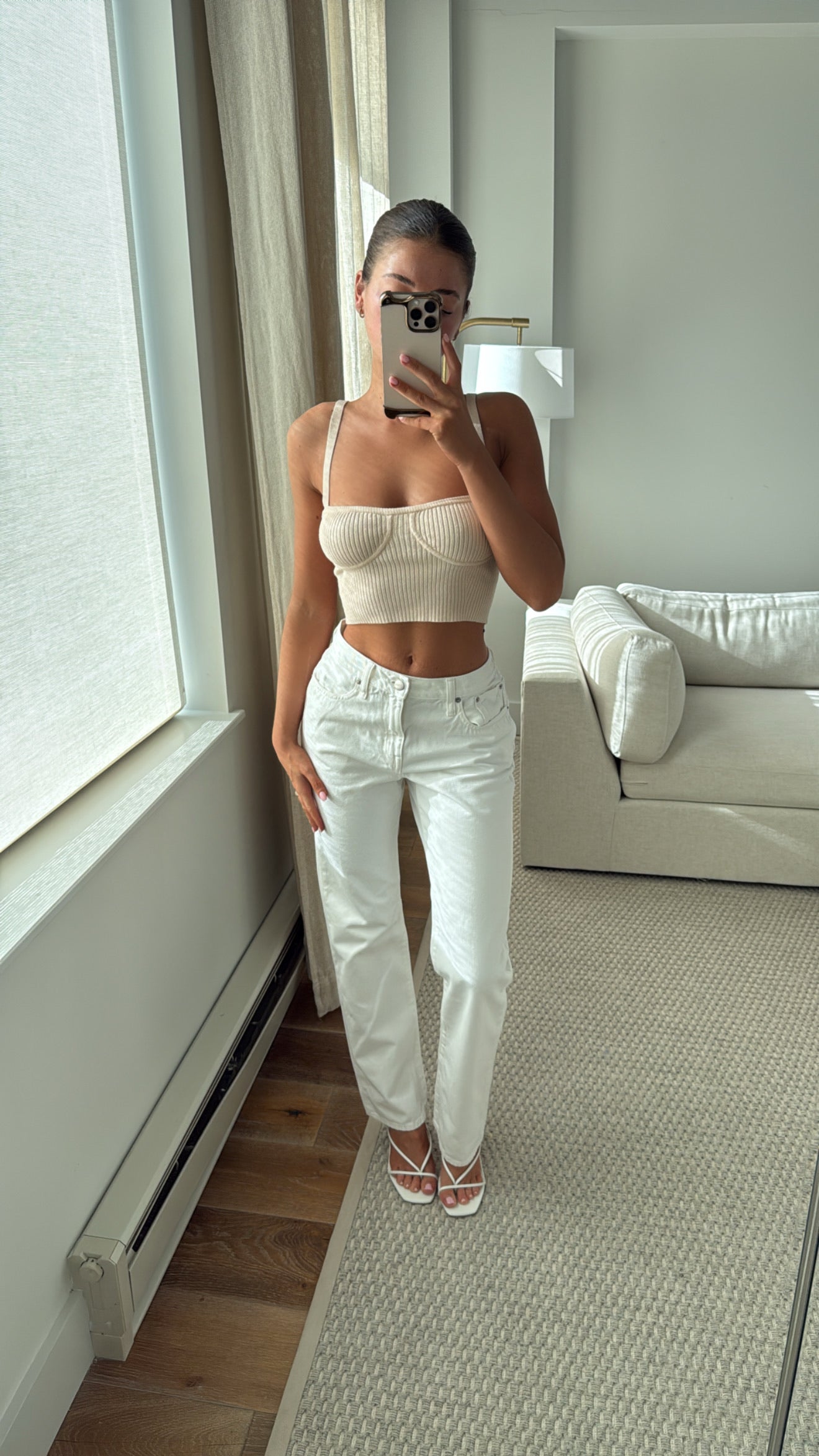 J. Crew White '84 Straight Jeans