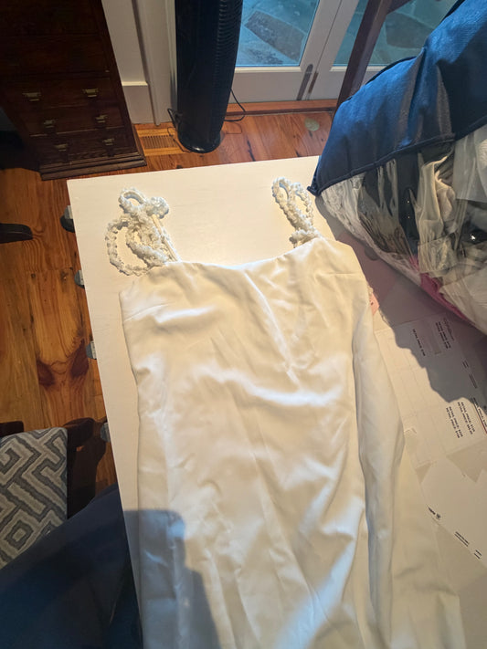 Alexis Long Column Dress With Sequin Straps