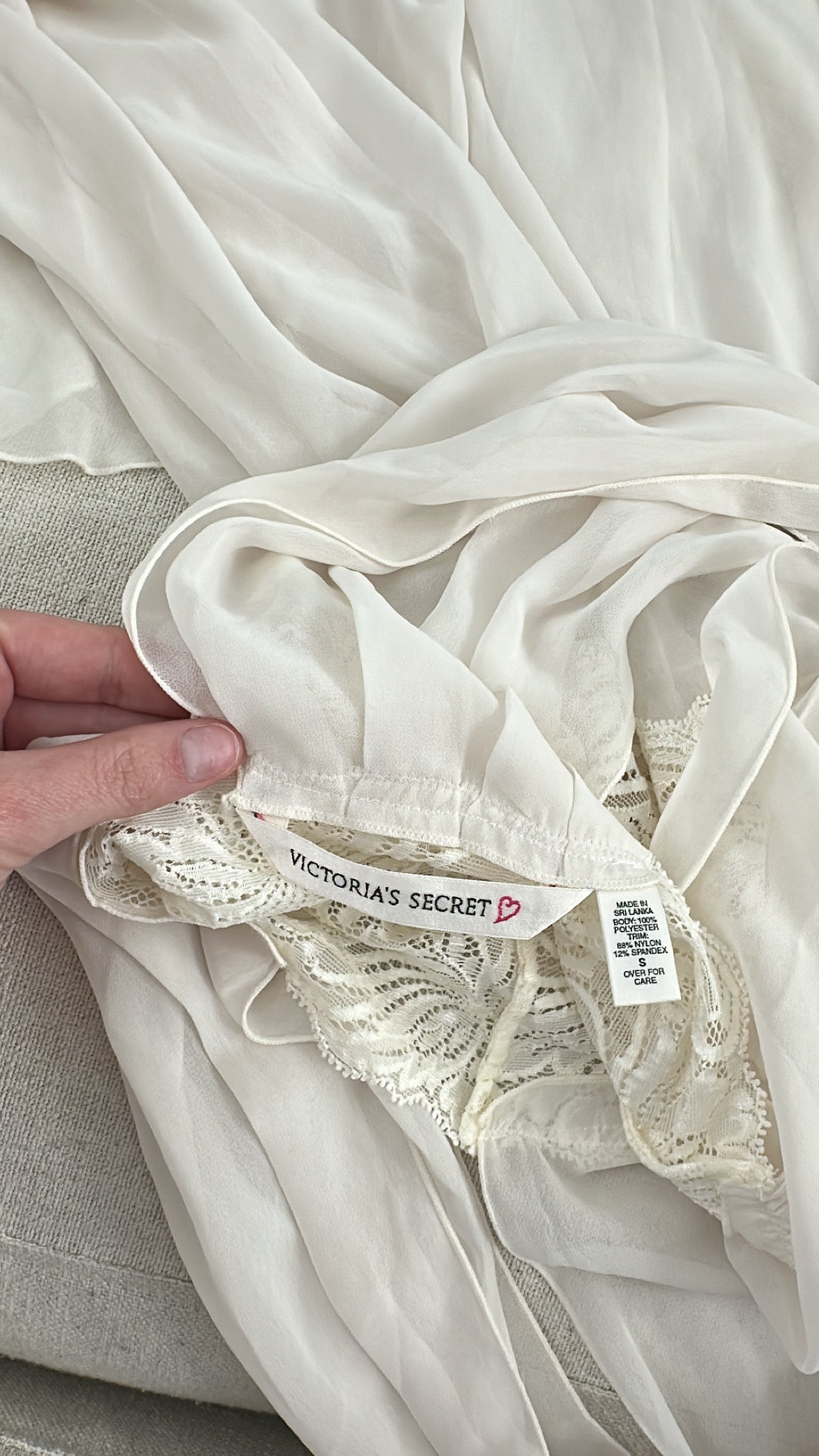 Victoria's Secret Sheer Lace White Midi Dress