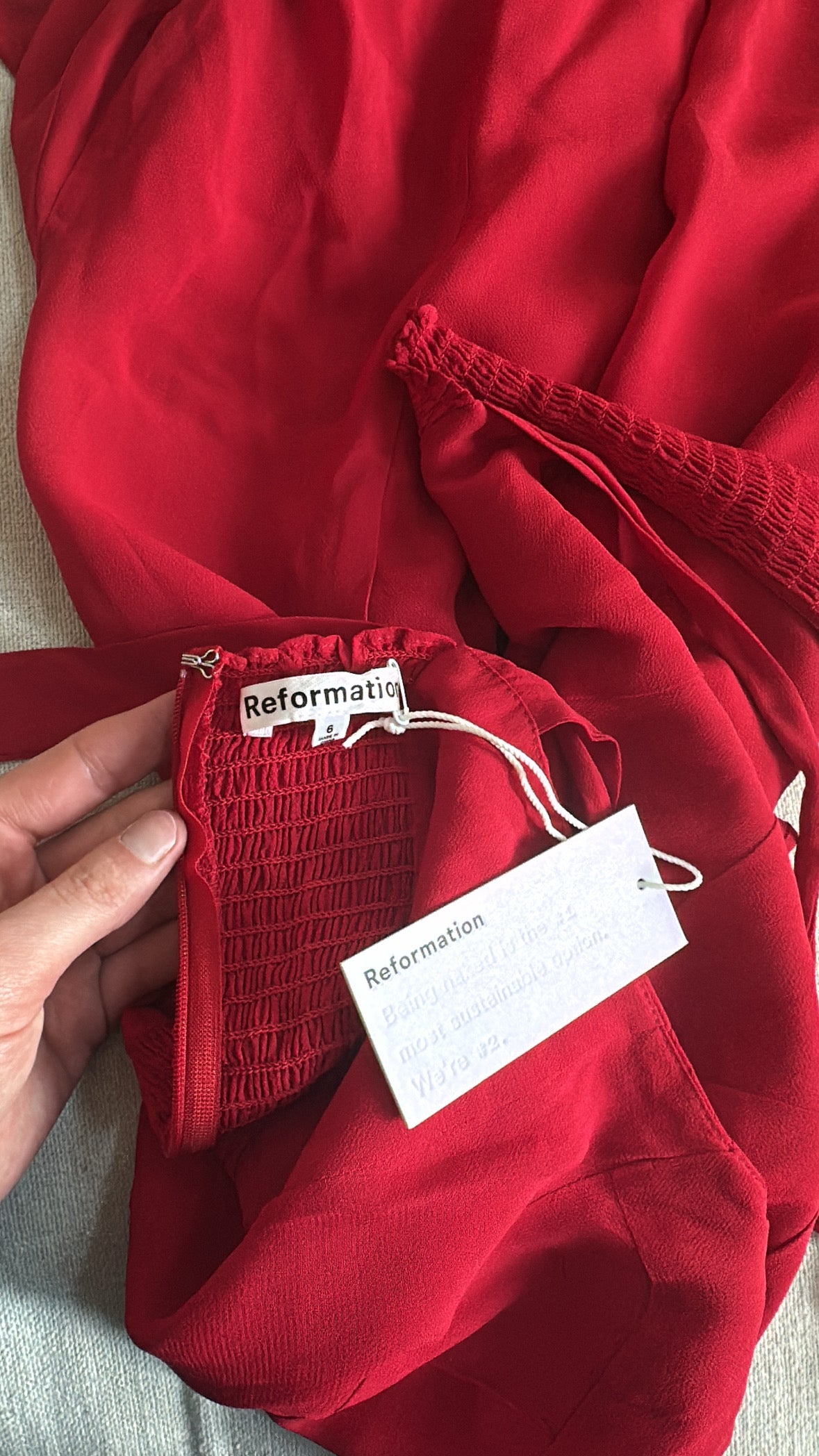 Reformation Red Midi Dress