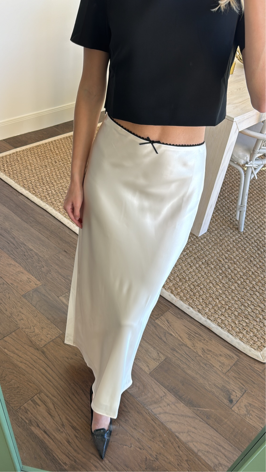Satin Bow Skirt