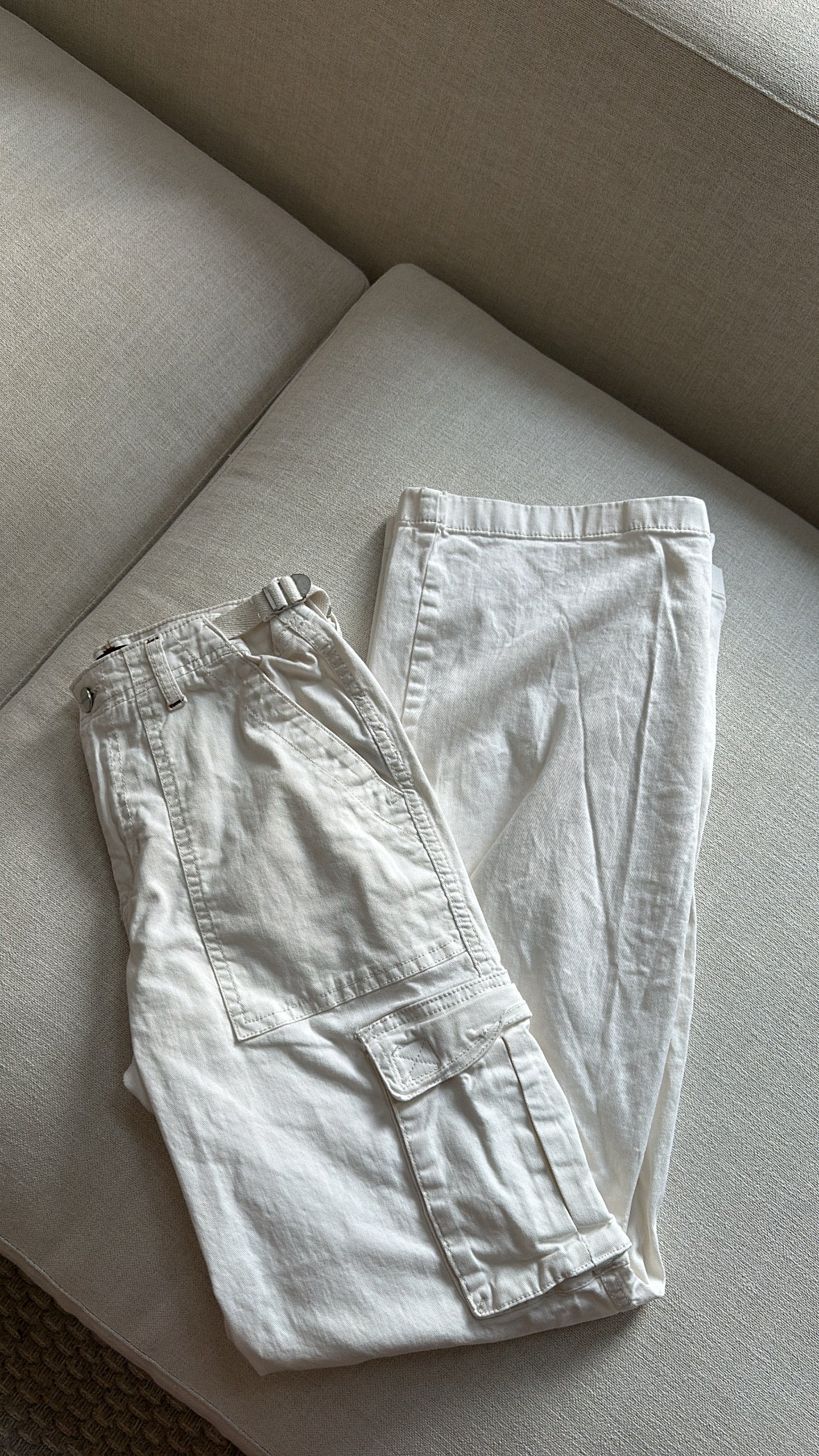 Sanctuary White Low Rise Cargo Pants