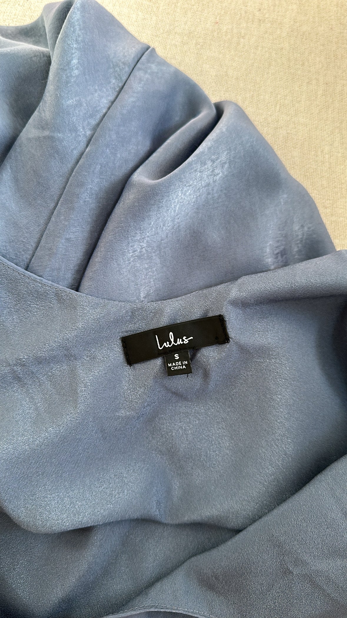 Lulus Satin Sleeveless Blue Mini Dress
