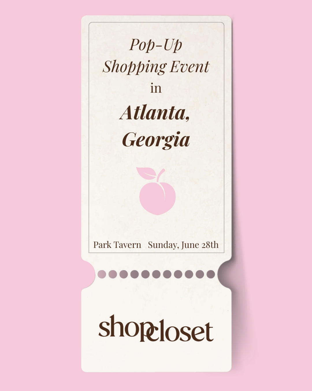 Atlanta GA Pop-Up Shopping Event
