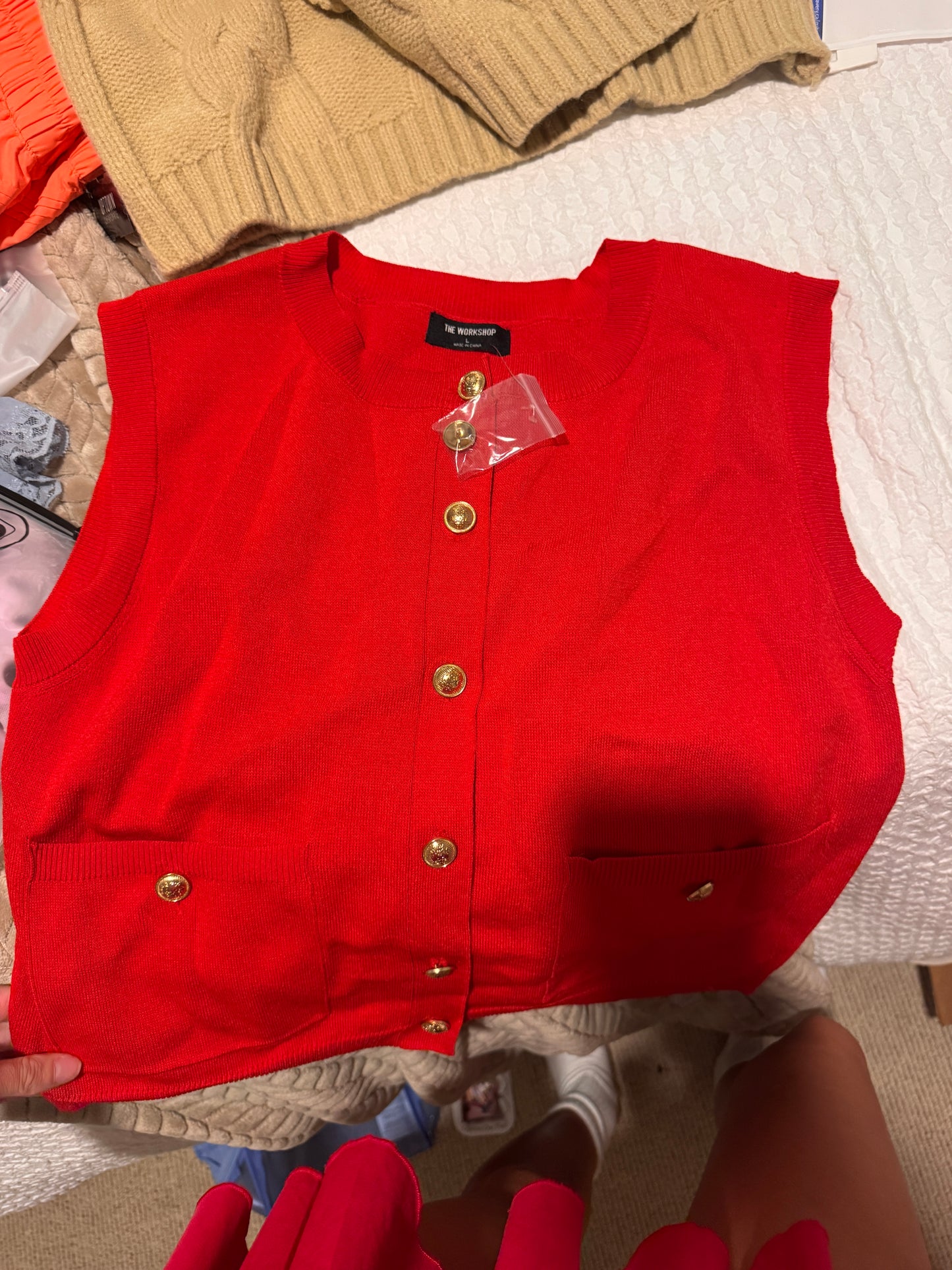 The Workshop Red Sweater Vest