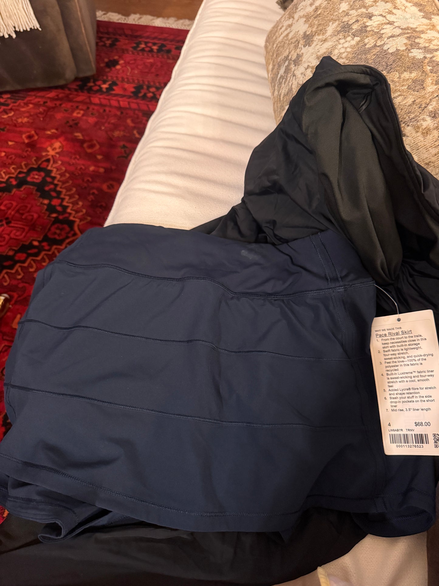 Lululemon Navy Pace Rival Skirt