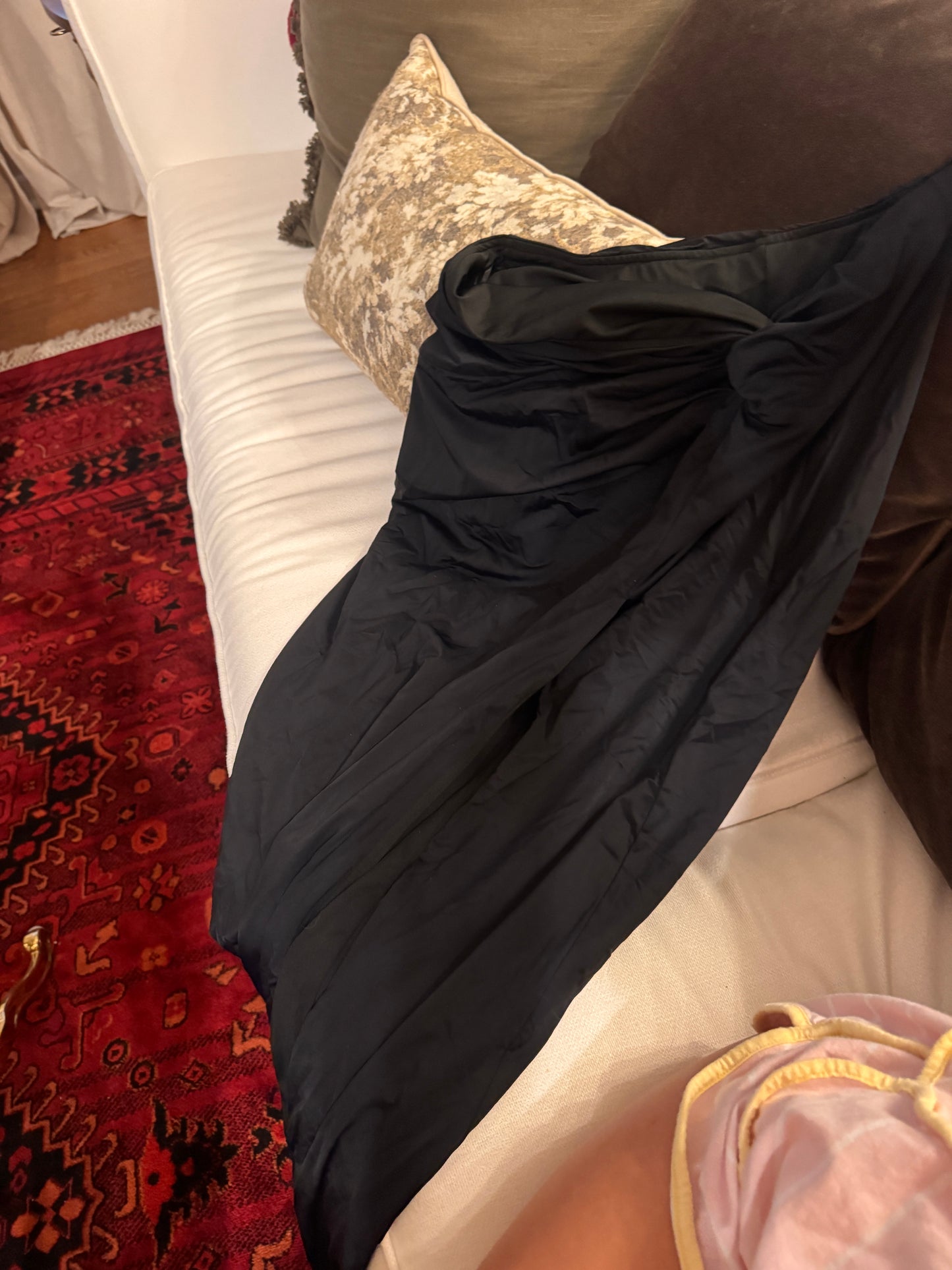Sasha Therese Black Slit Maxi Skirt