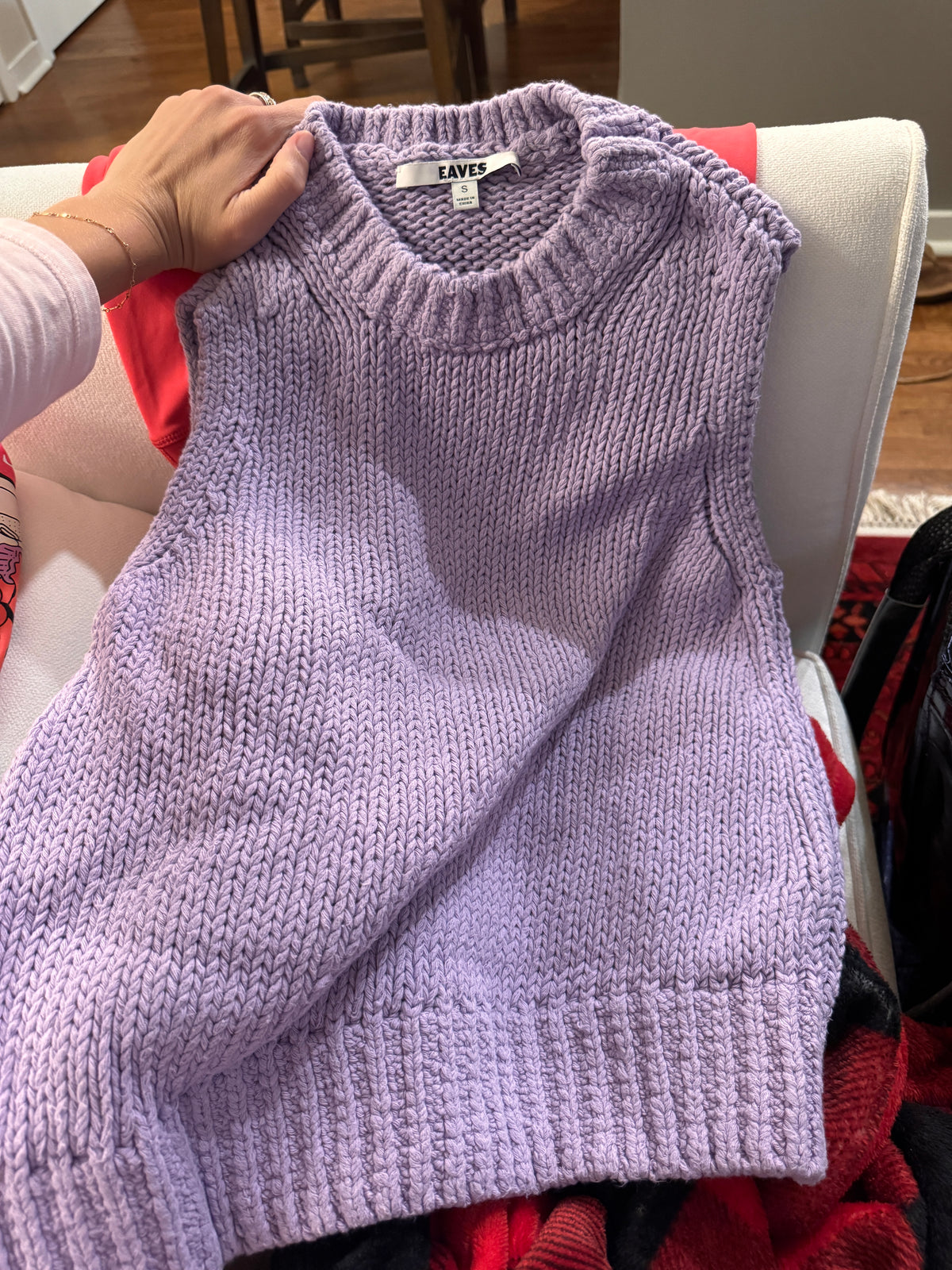 Eaves Purple Knit Top