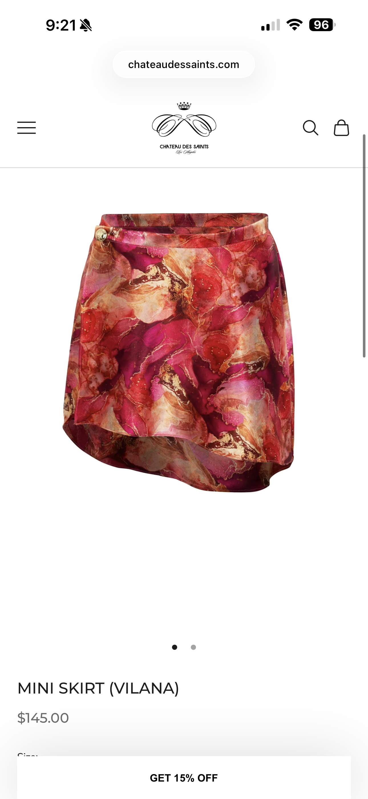 Chateau Des Saints Pink Satin Set (RETAIL $300)