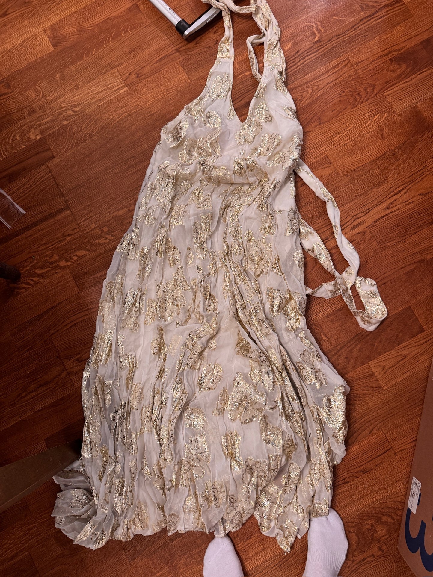 Free People BHLDN Shimmer Maxi Dress