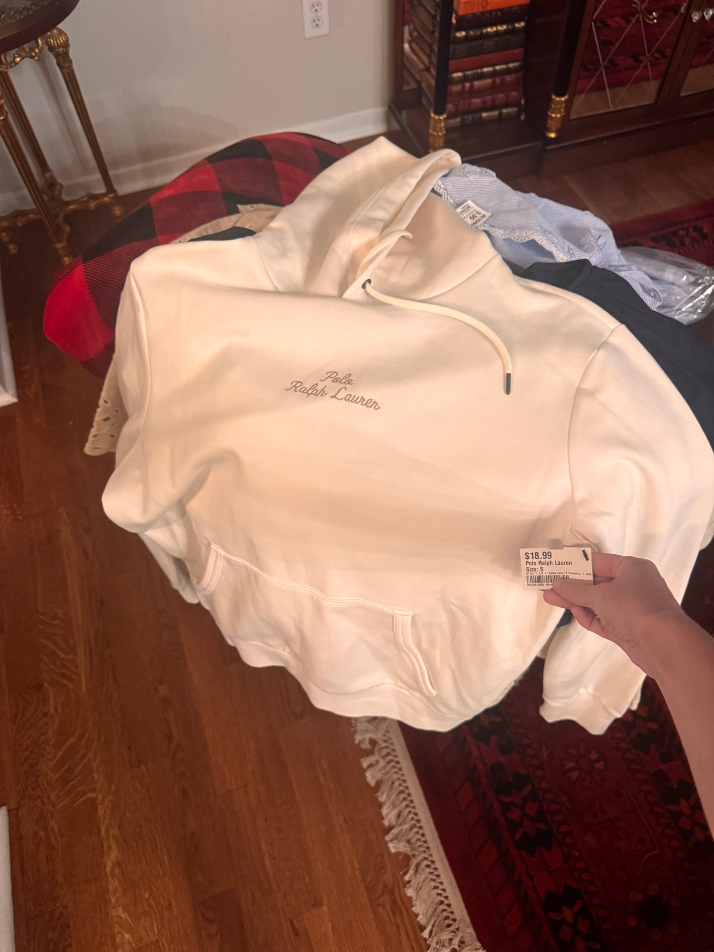 Polo RL Cream Hoodie (RETAIL $165)
