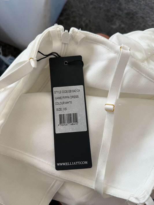 ELLIATT White Tulle Maxi Gown