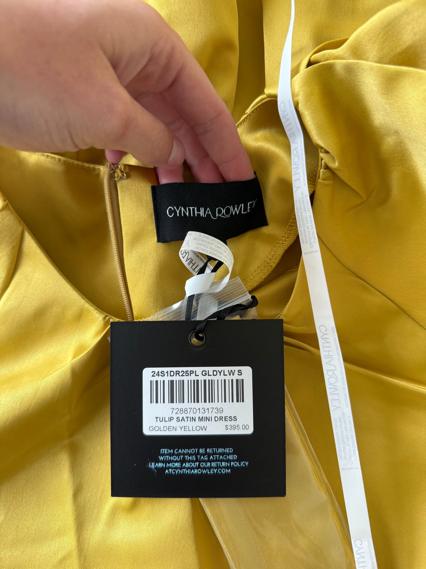 Cynthia Rowley Golden Yellow Mini Dress