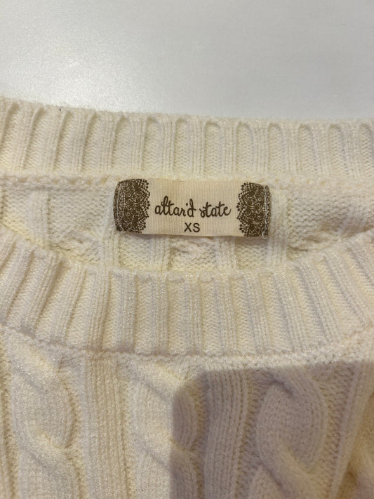 Alterd State - White Cable Knit Cropped Sweater