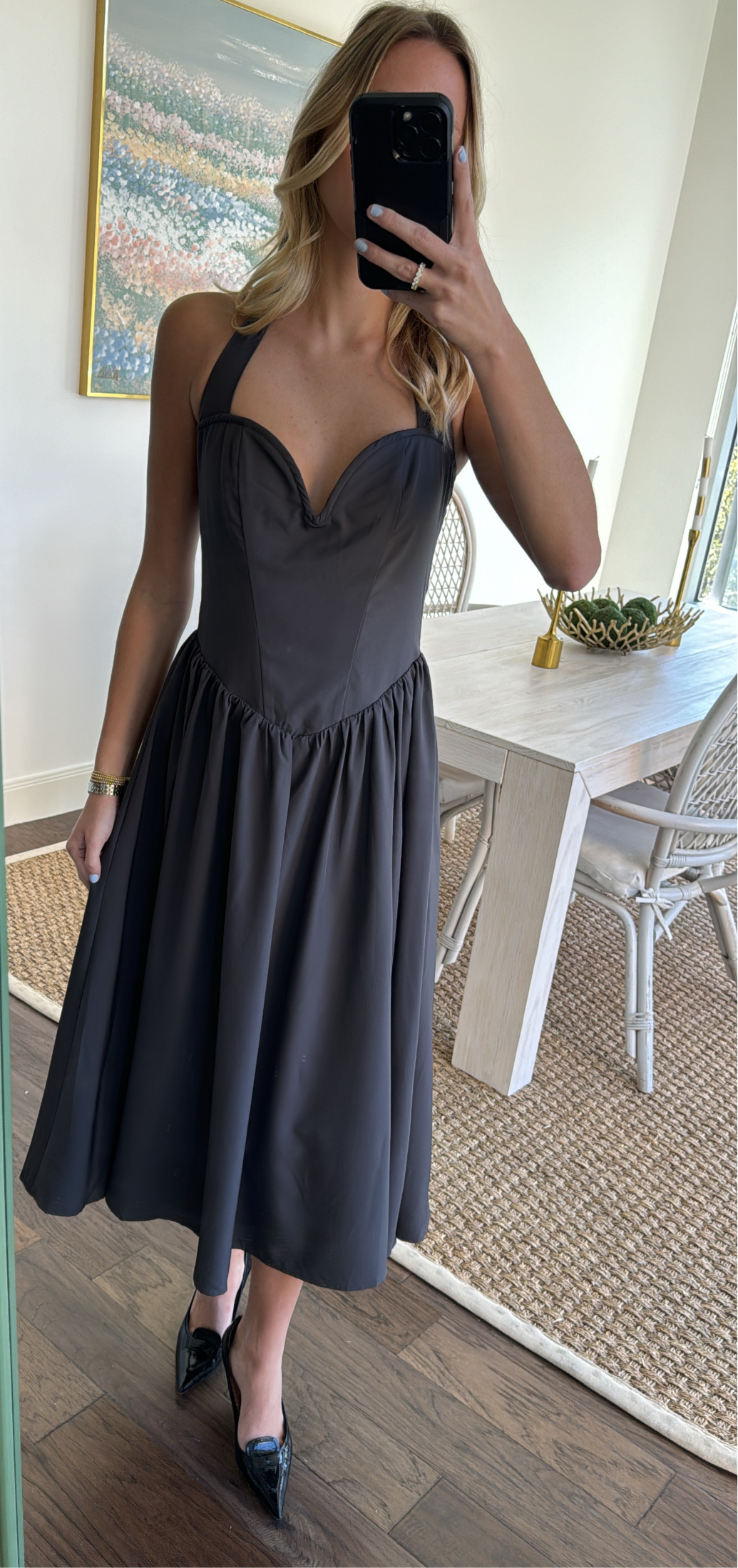 Gray Drop-waist Dress