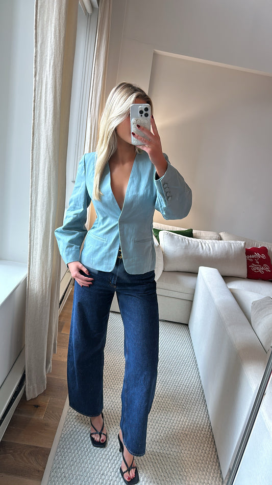 KOTN Linen Blue Blazer
