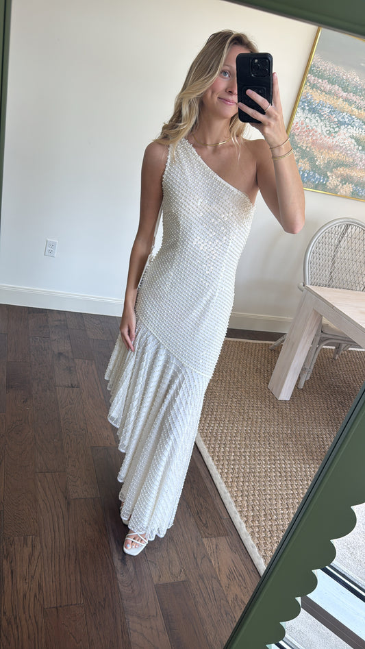 Mac Duggal Pearl One Shoulder Dress