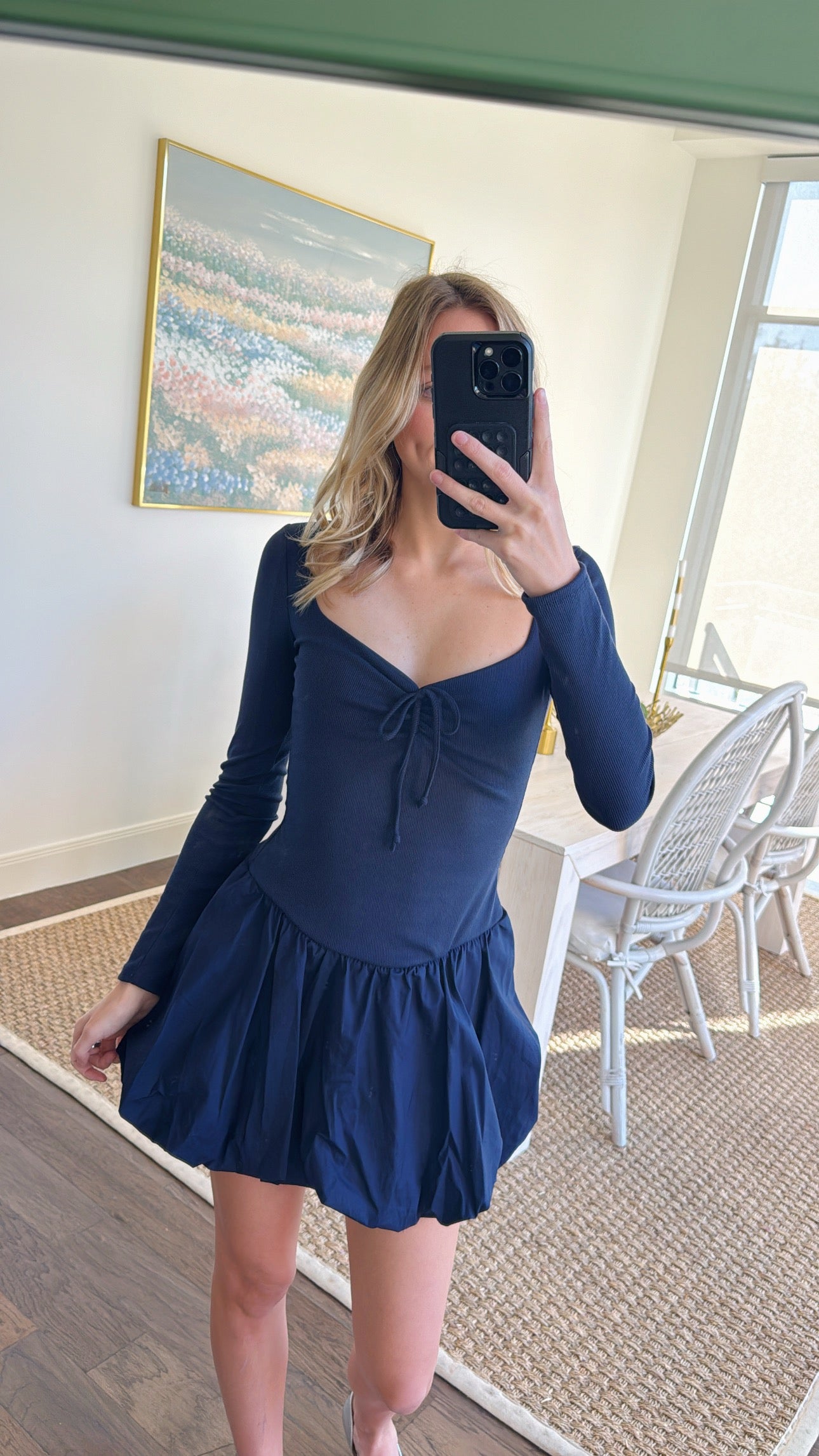 Blue Blush Mini Dress