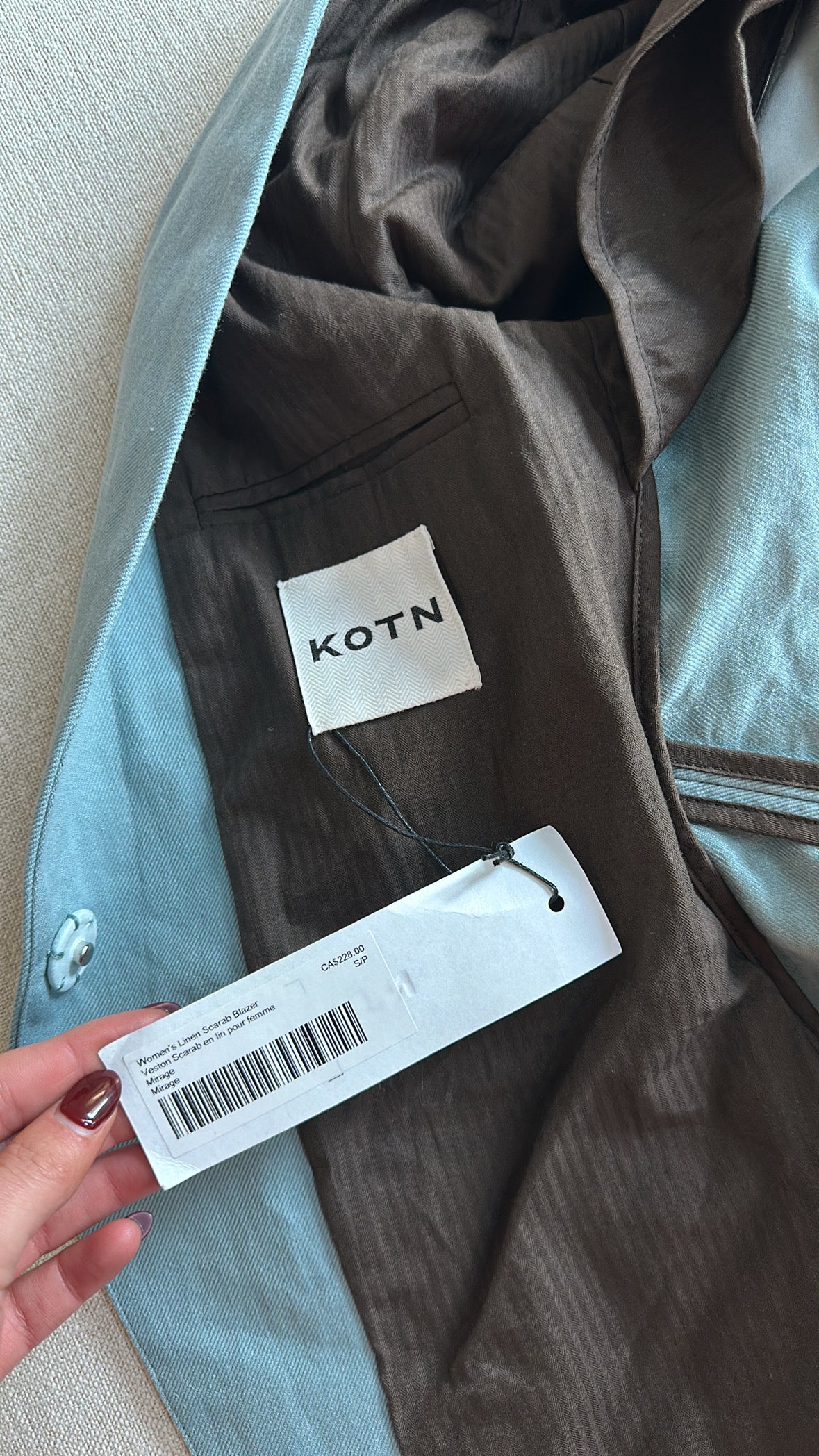 KOTN Linen Blue Blazer