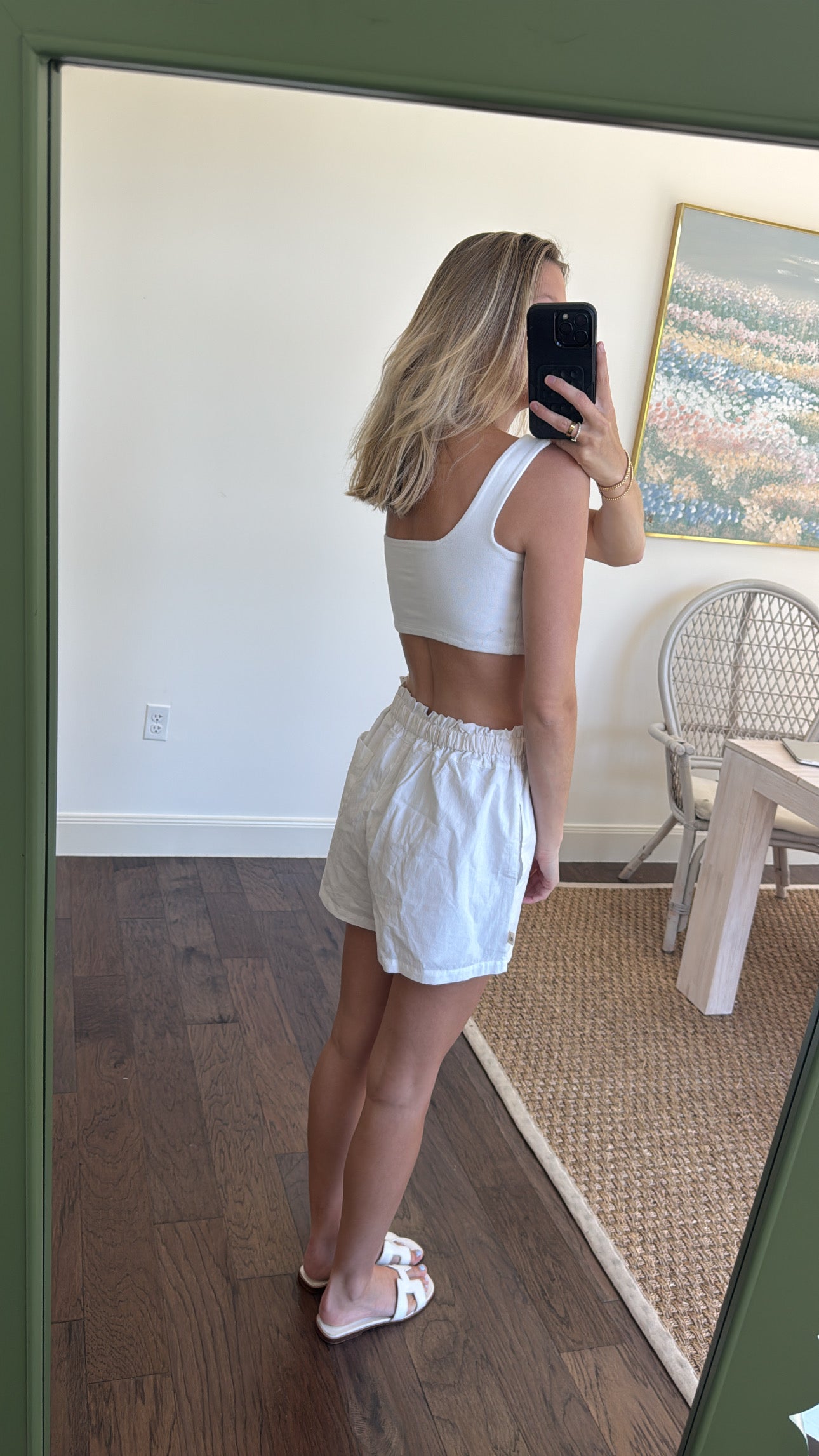 Aramita James White Elastic Shorts