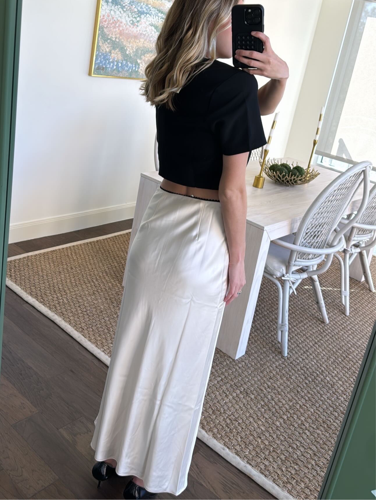 Satin Bow Skirt