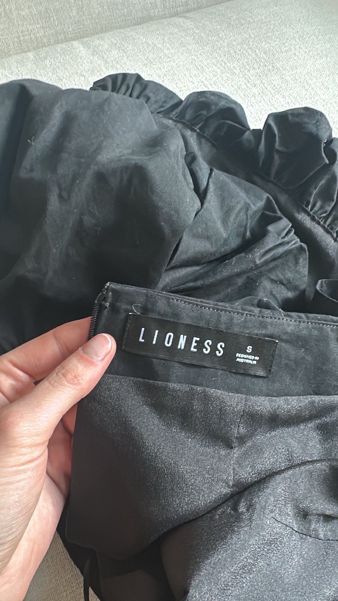 Lioness Black Halterneck Bubble Hem Mini Dress