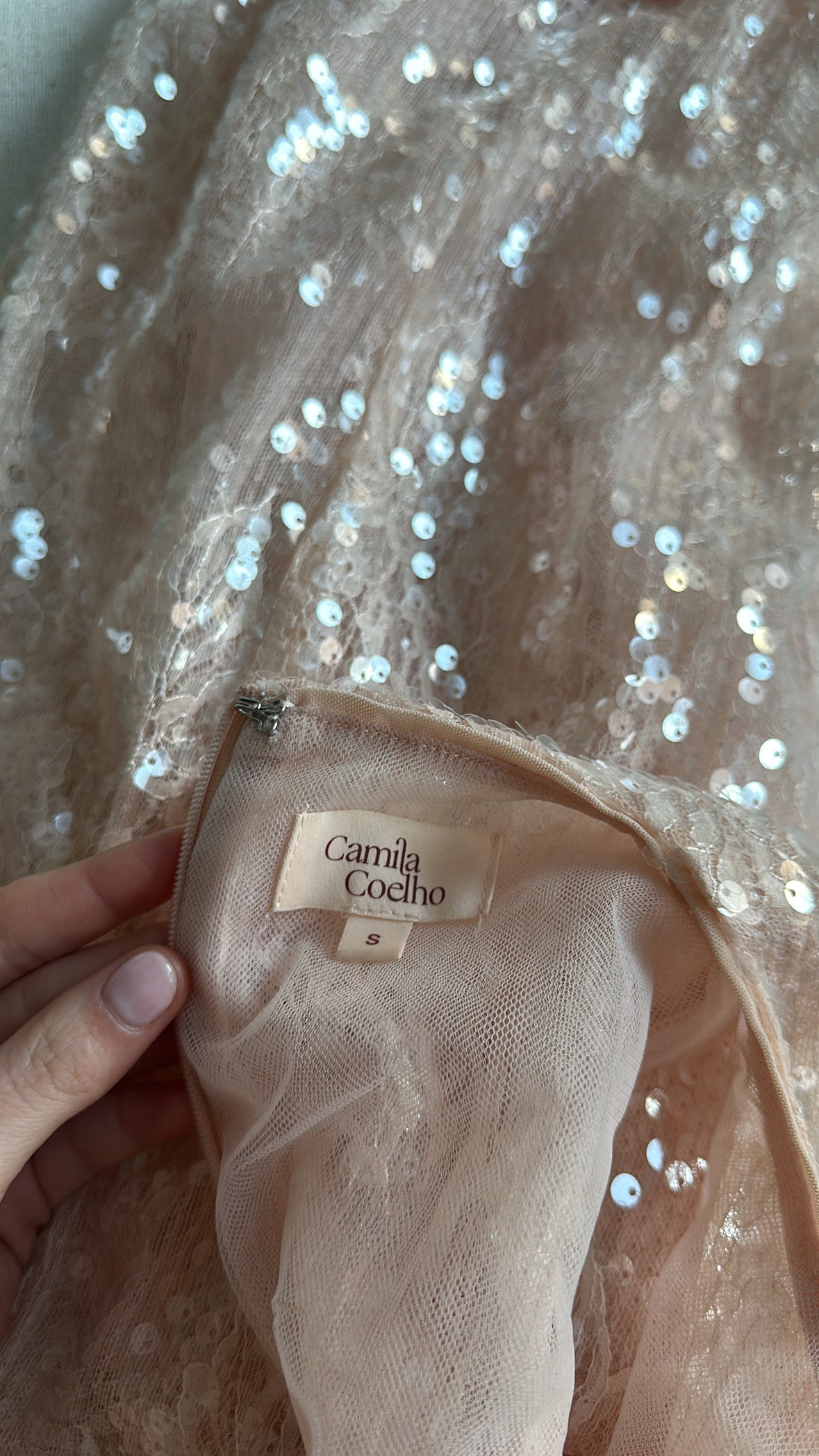 REVOLVE Camila Coelho Sequin Mesh Maxi Dress