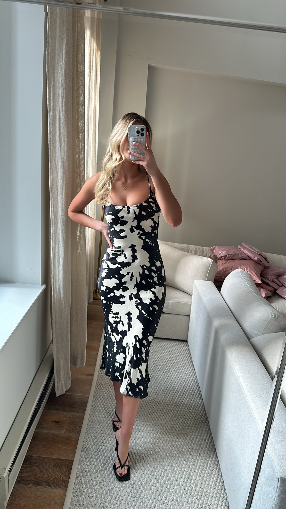Anthropologie Conditions Apply Printed Midi Dress