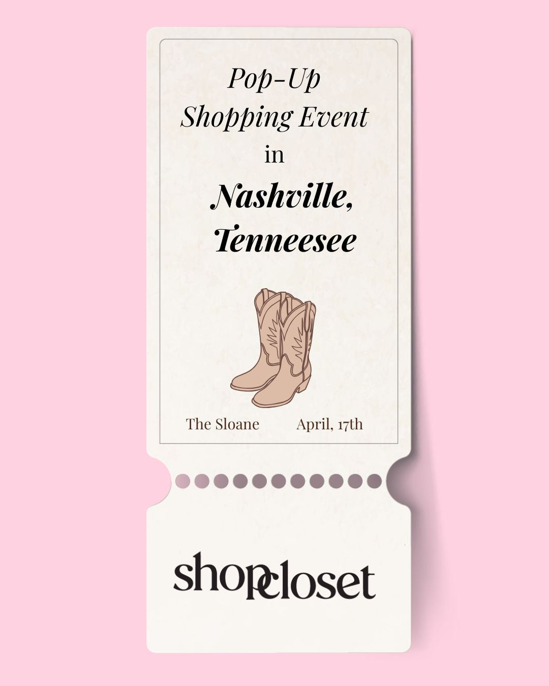 Shop Closet X Nashville Pop-up Event
