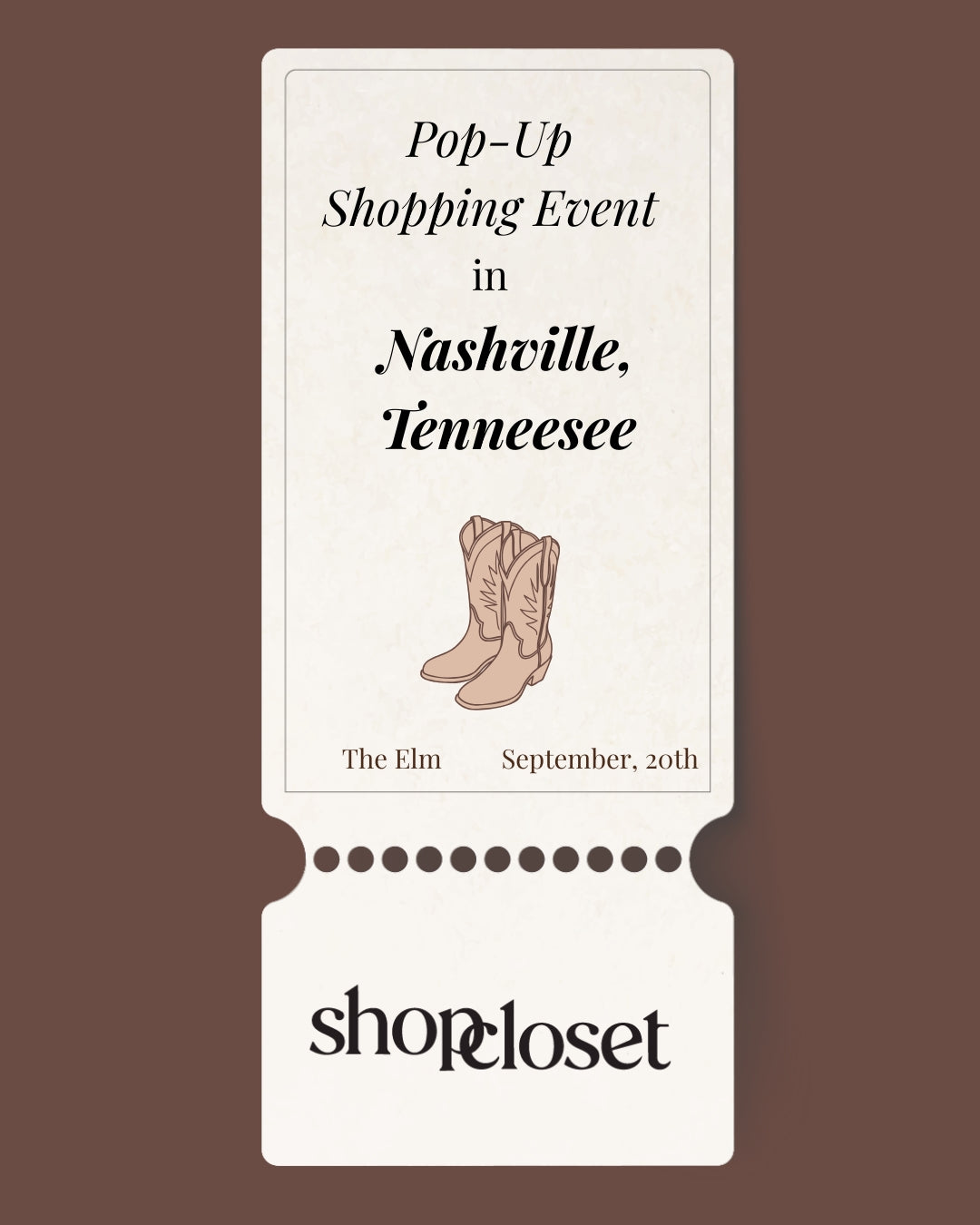Shop Closet X Nashville Pop-Up Event