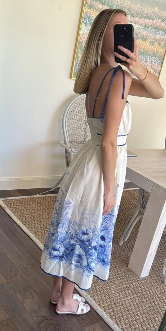 Iris Floral Midi Dress