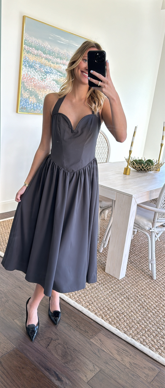 Gray Drop-waist Dress