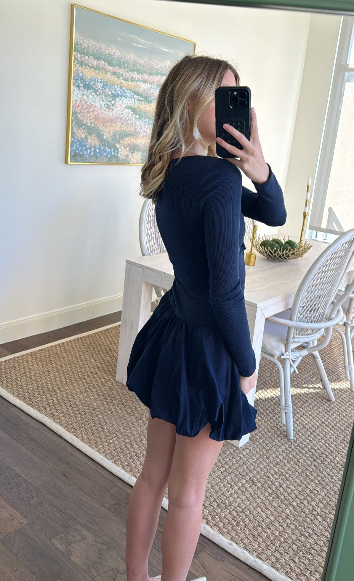 Blue Blush Mini Dress