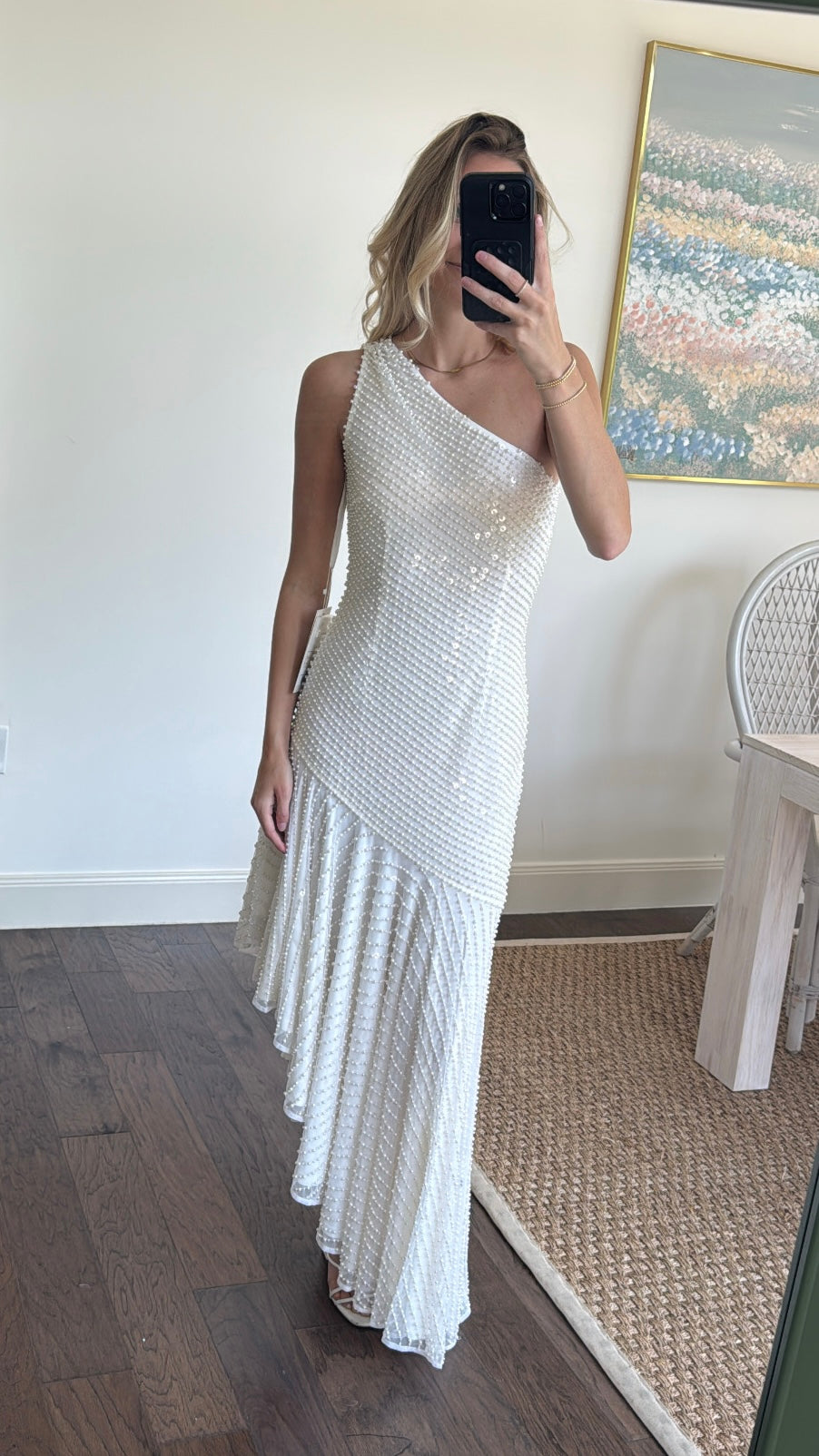 Mac Duggal Pearl One Shoulder Dress