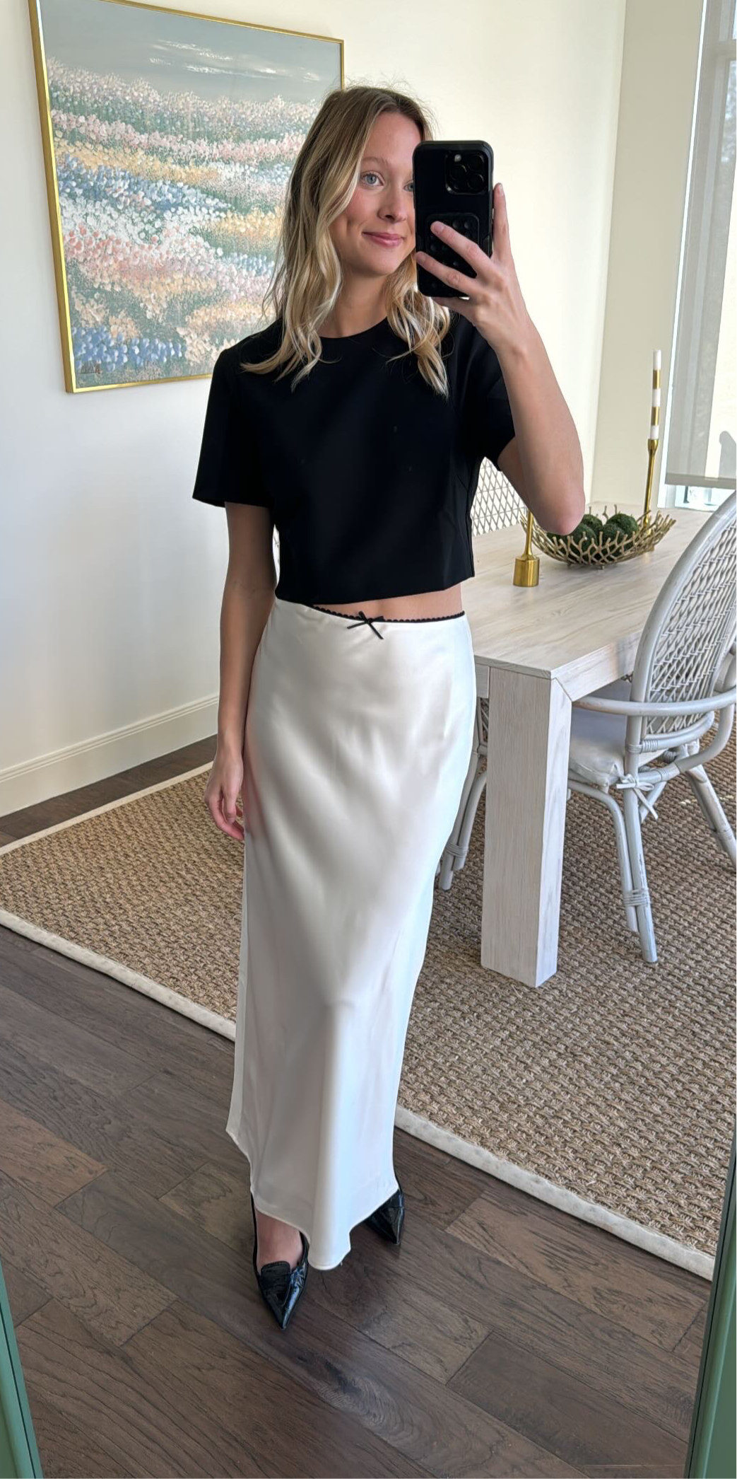 Satin Bow Skirt