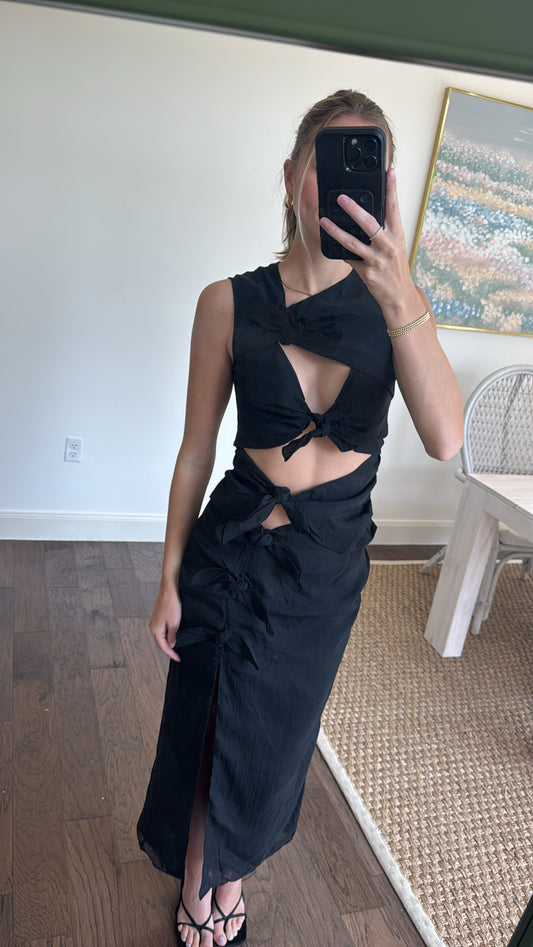 The Wolf Gang Bow Cutout Dress
