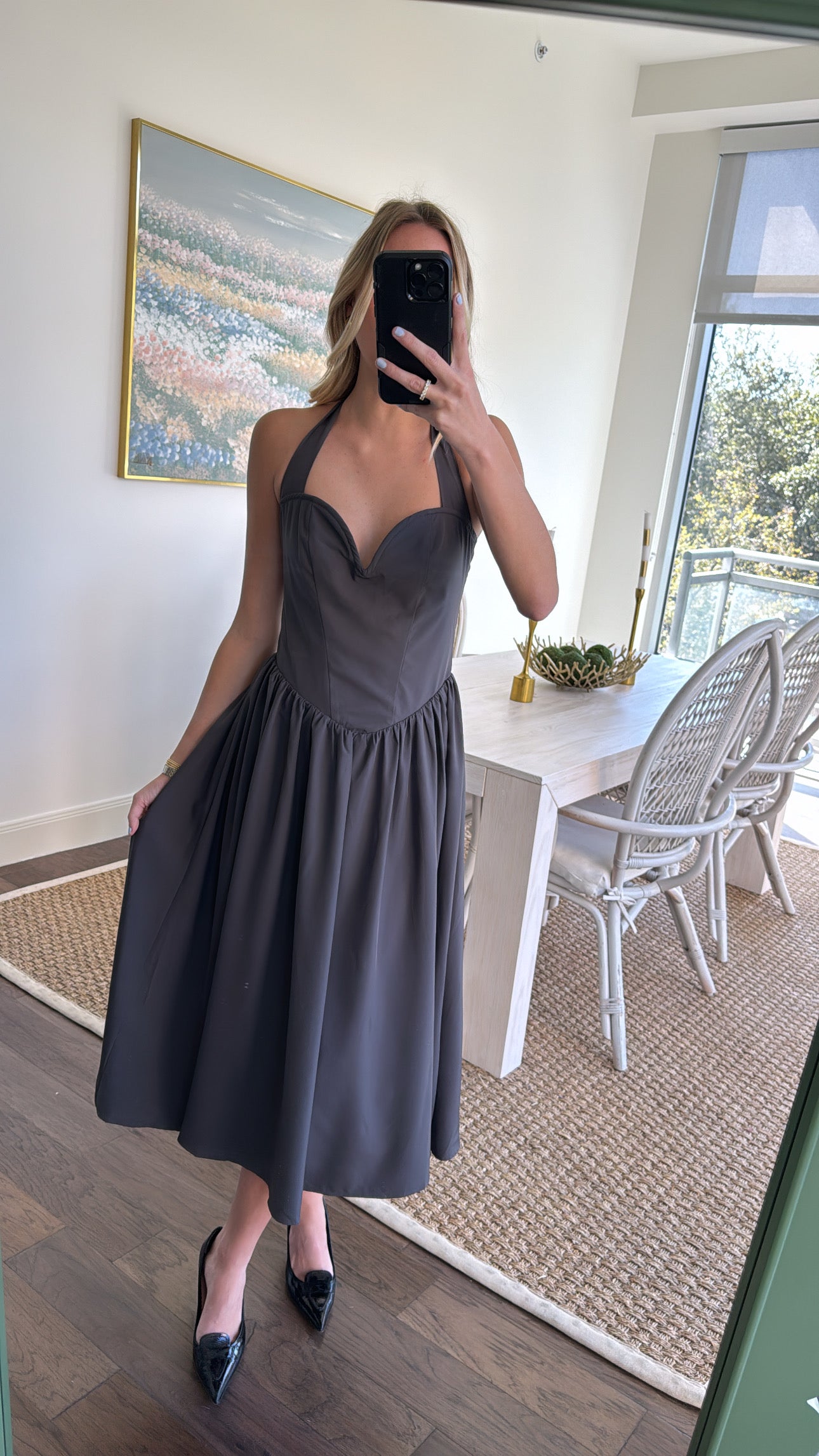 Gray Drop-waist Dress