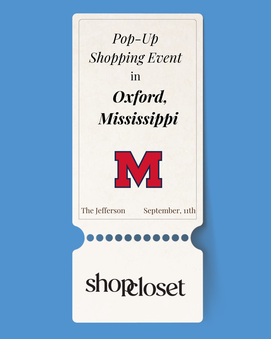 Shop Closet X Oxford Pop-Up Event