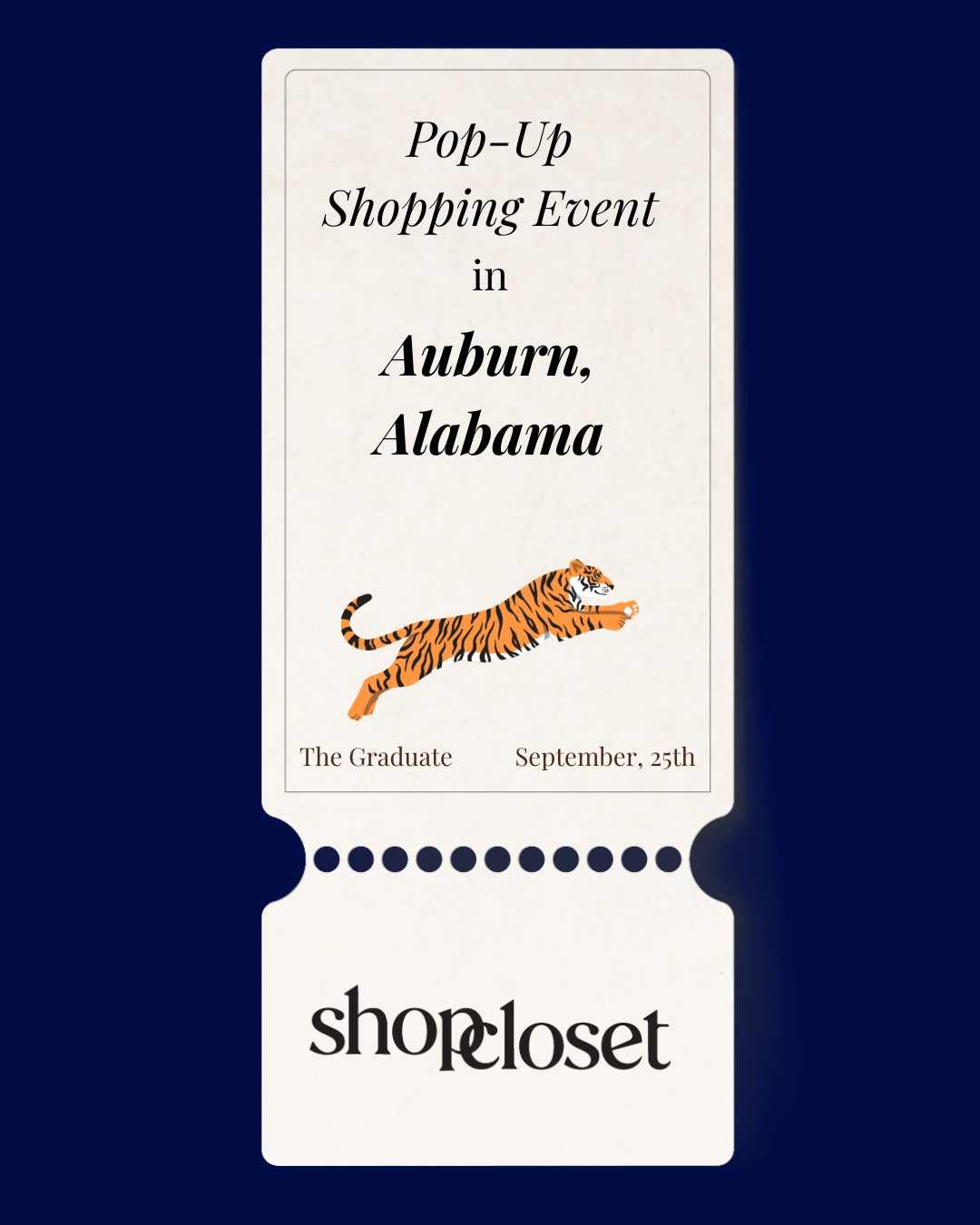 Shop Closet X Auburn Pop-Up Event