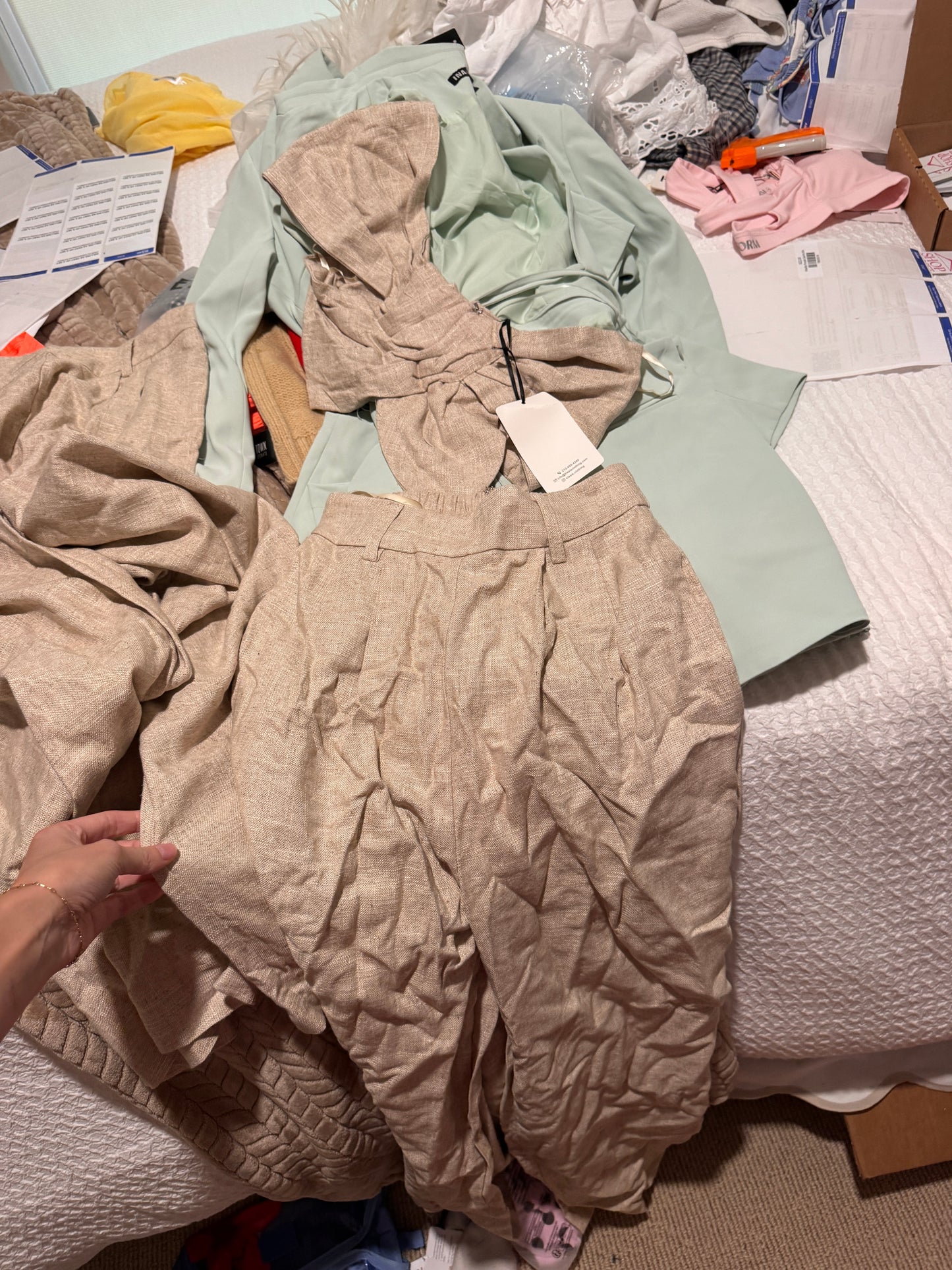 Klesis Linen Top & Pant Set ($65 FOR SET)