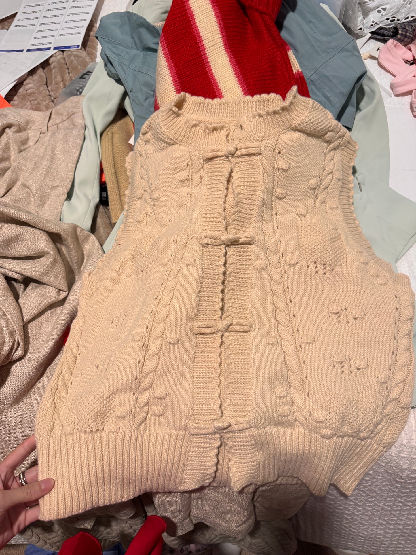 Cream Sweater Vest