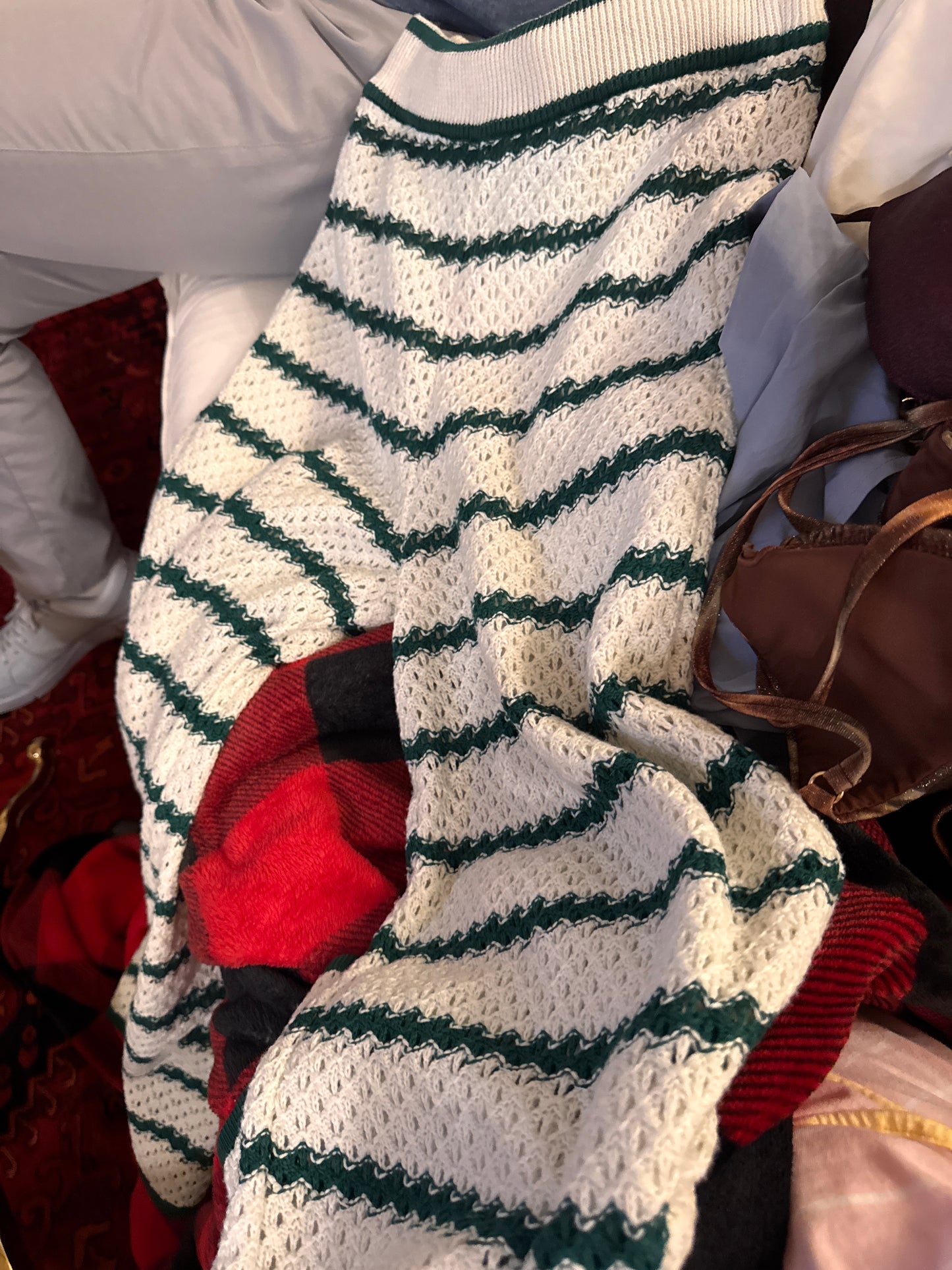 Dress to Knit Green & White Set