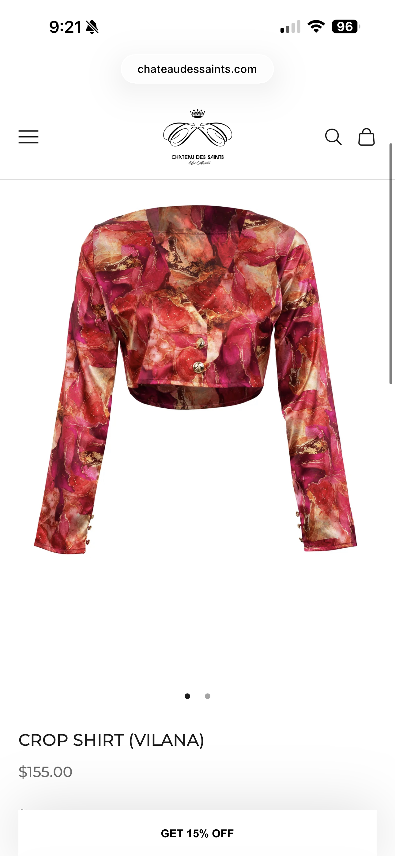 Chateau Des Saints Pink Satin Set (RETAIL $300)