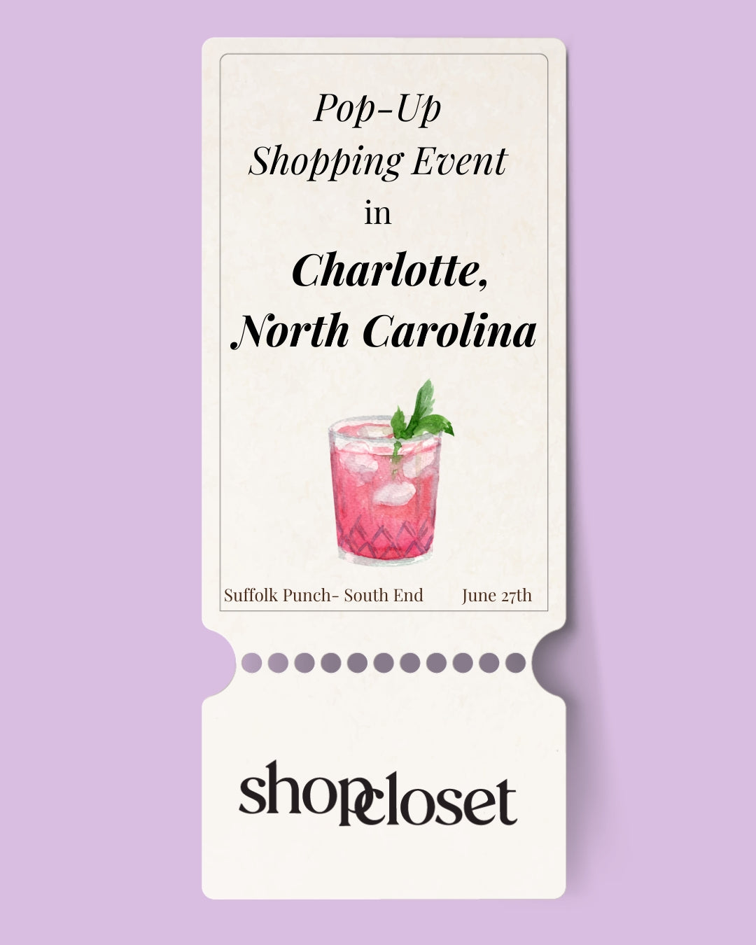 Charlotte NC Pop-Up Shopping Event