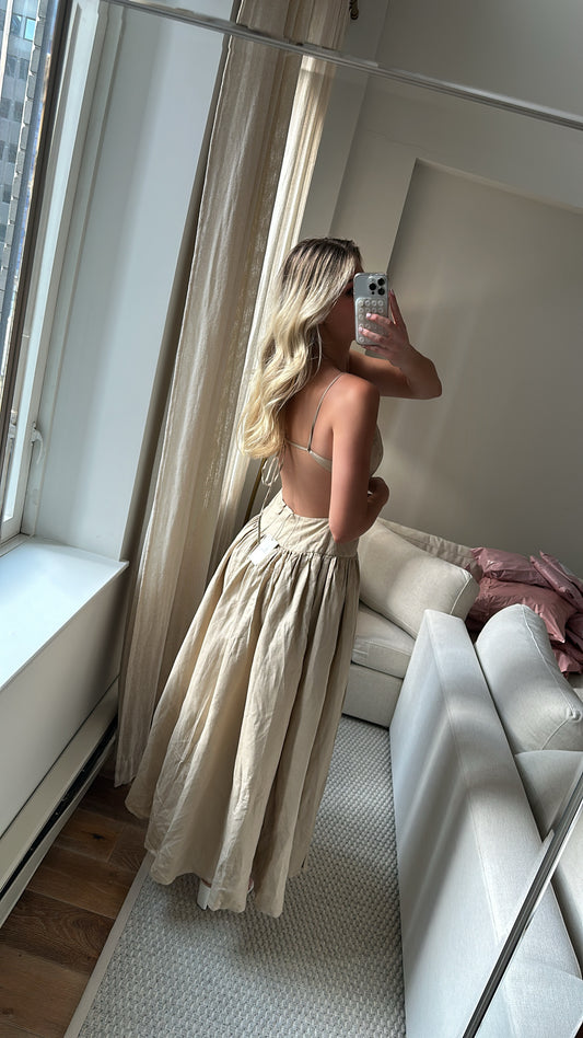 Revolve Tularosa Linen Maxi Dress With Slit