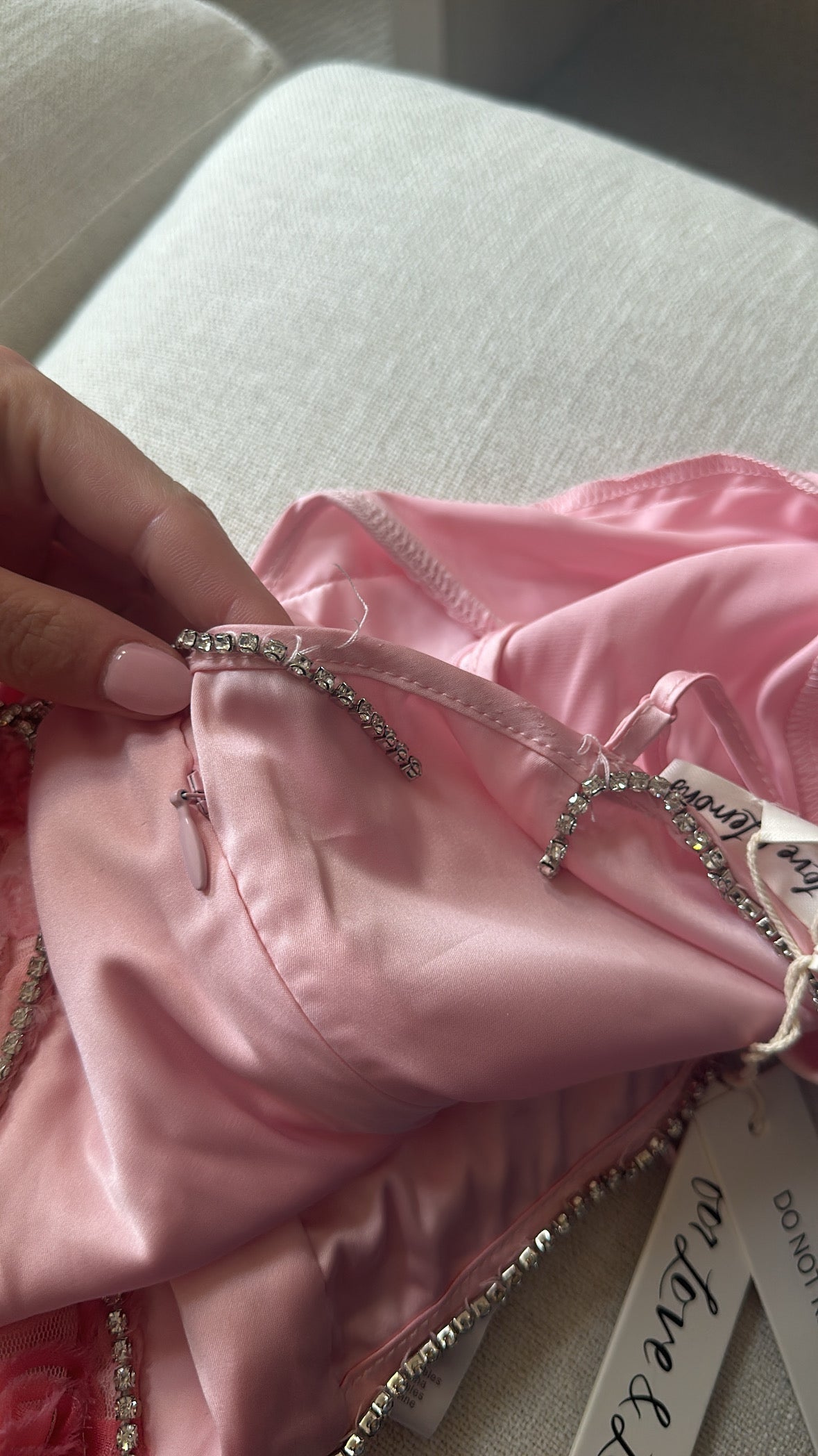 For Love & Lemons Pink Bodysuit And Mini Skirt Set