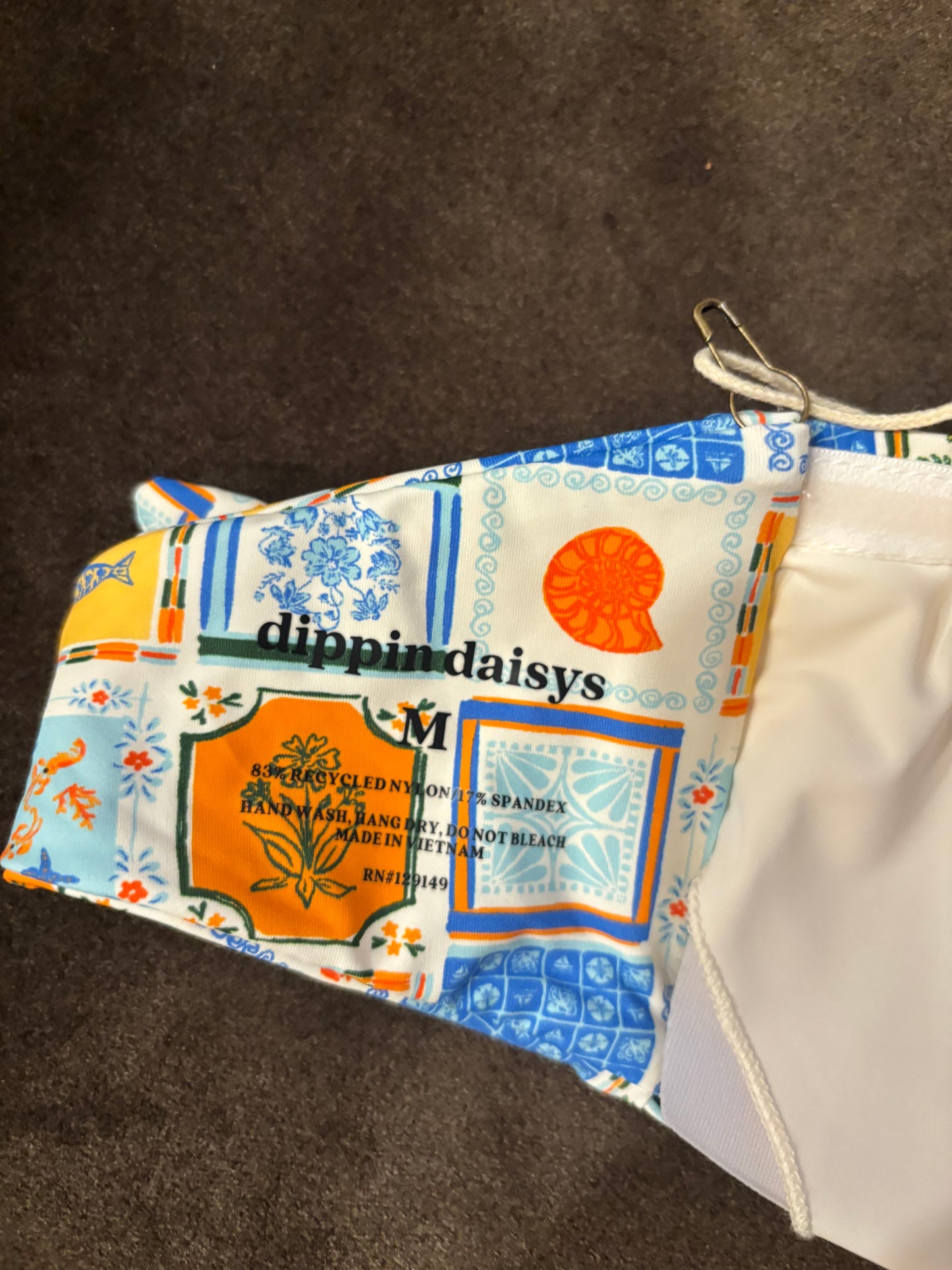 Dippin Daisys Orange and Blue bikini