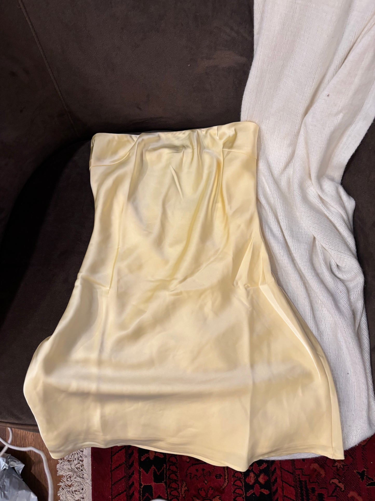 Beginning yellow mini dress