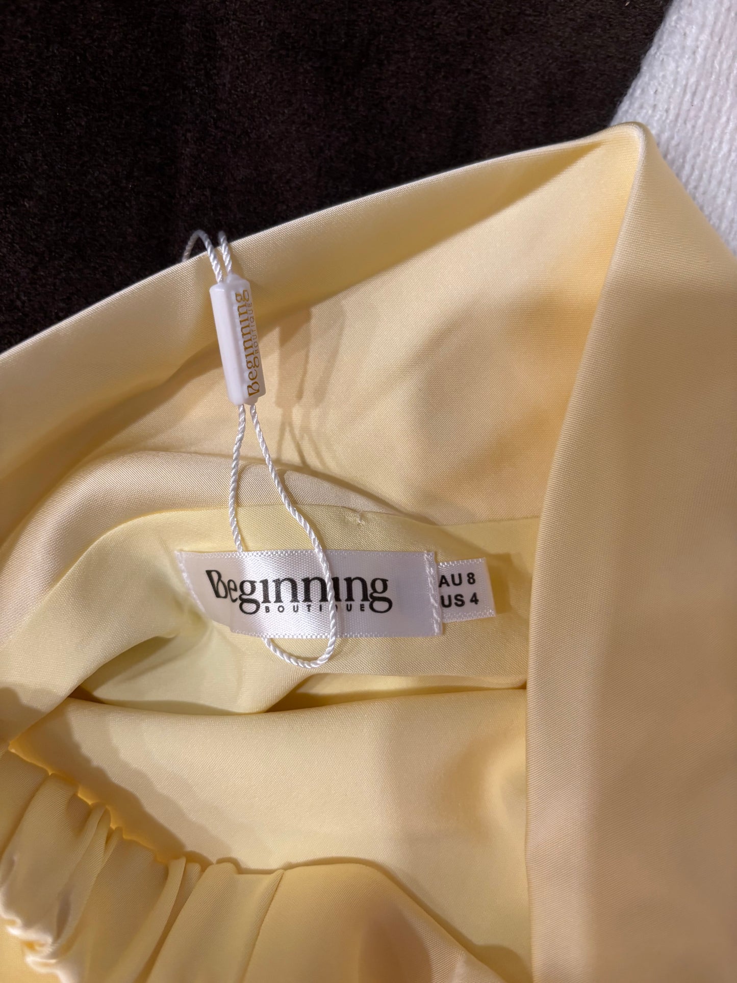 Beginning yellow mini dress